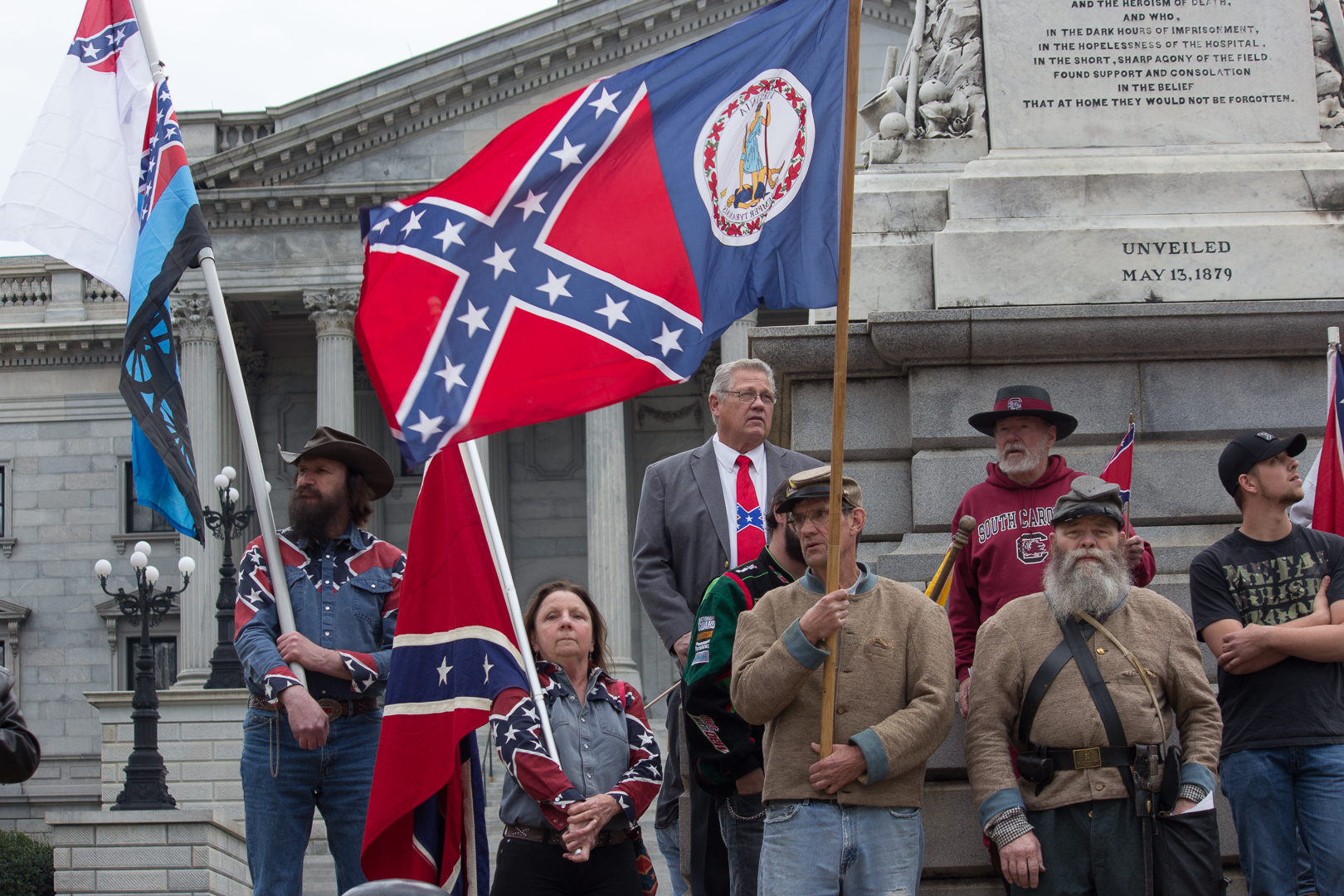 Gathering Held at State House to Remember Burning of Columbia